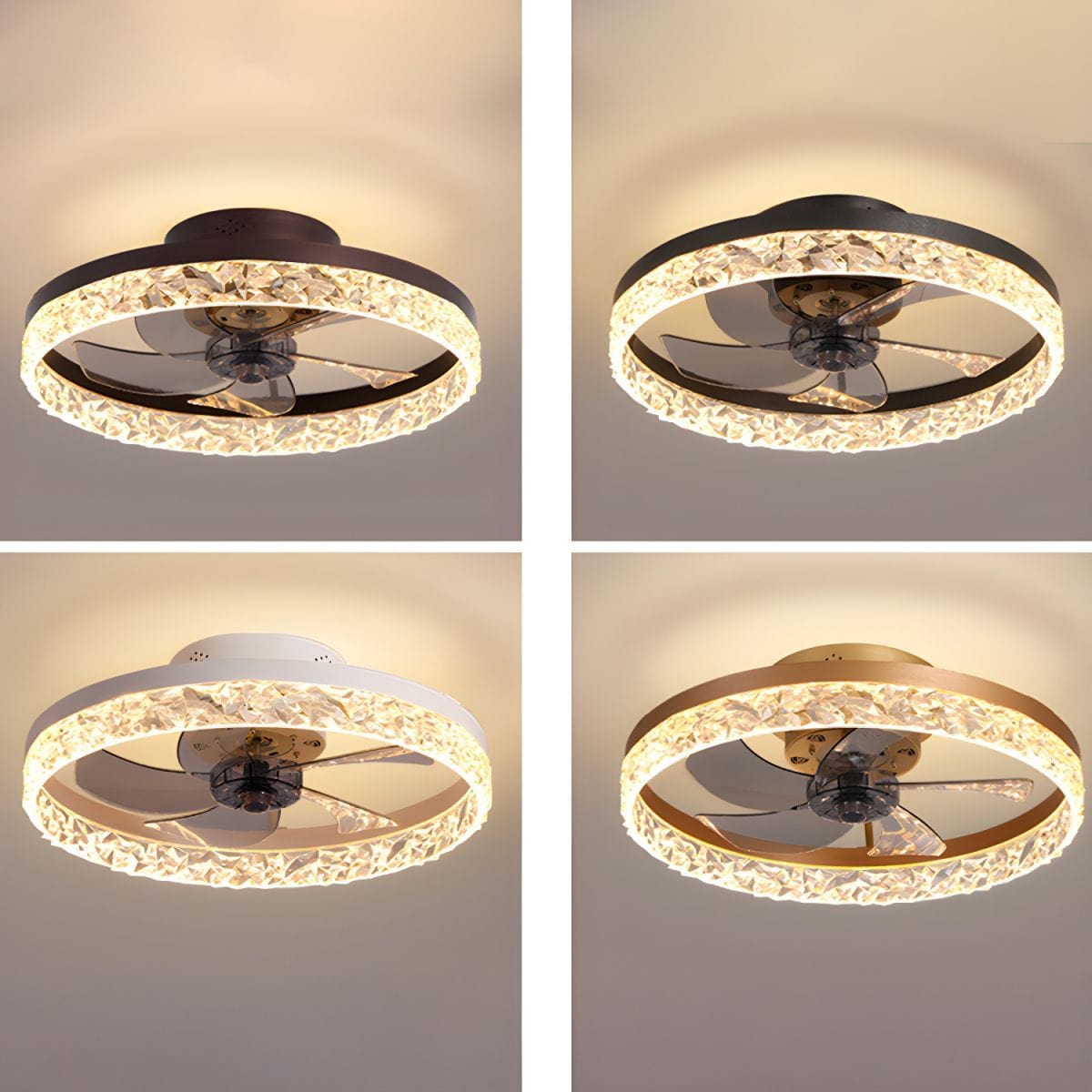 Quiet Decorative Ceiling Fan with Remote Control and Light Norenza