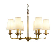 Gold Chandelier with Royal Shades