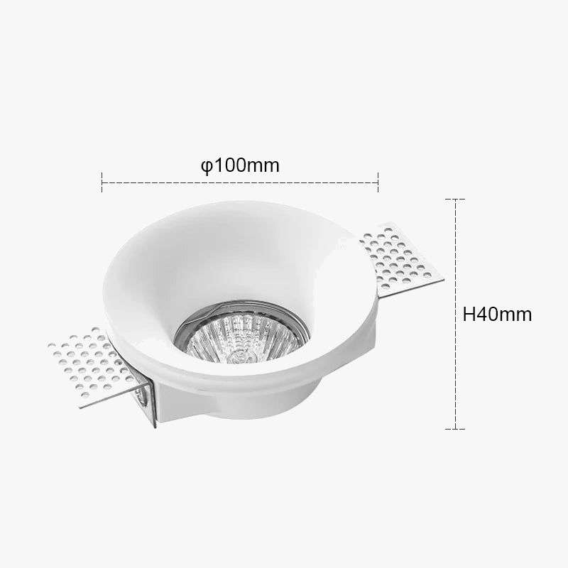 Recessed GU10 LED Downlight - Borderless Anti-Glare for Living Room, Bedroom, and Hallway SG-1018 / Lumière naturelle GU10 Norenza
