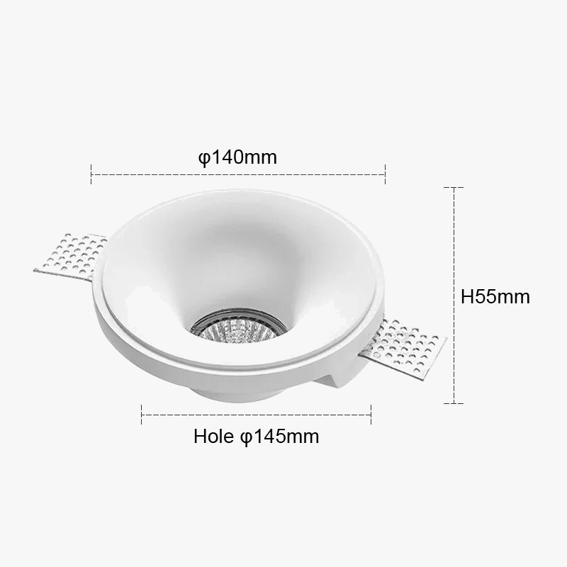 Recessed GU10 LED Downlight - Borderless Anti-Glare for Living Room, Bedroom, and Hallway SG1030 / Lumière naturelle GU10 Norenza