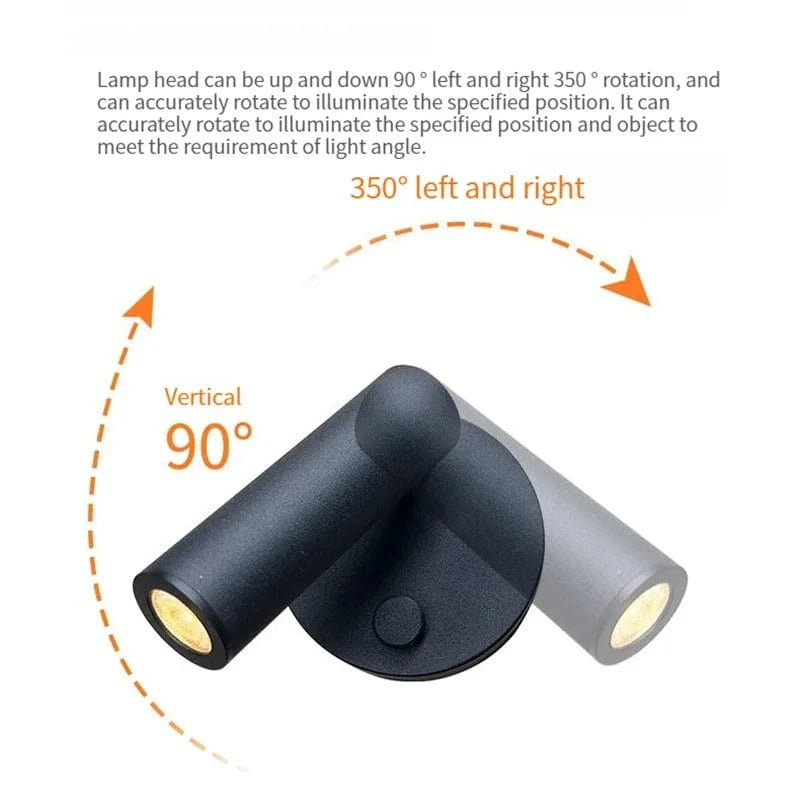 Rechargeable Wireless LED Wall Lamp with Touch Dimmer Norenza