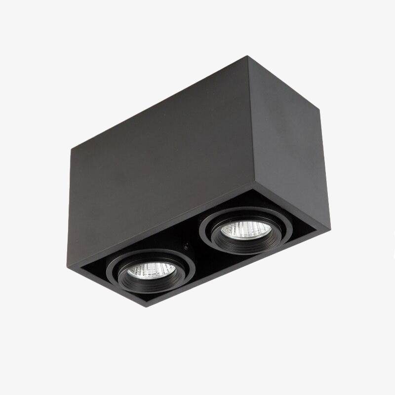 Rectangular Adjustable LED Spotlight Ceiling Light Black Norenza
