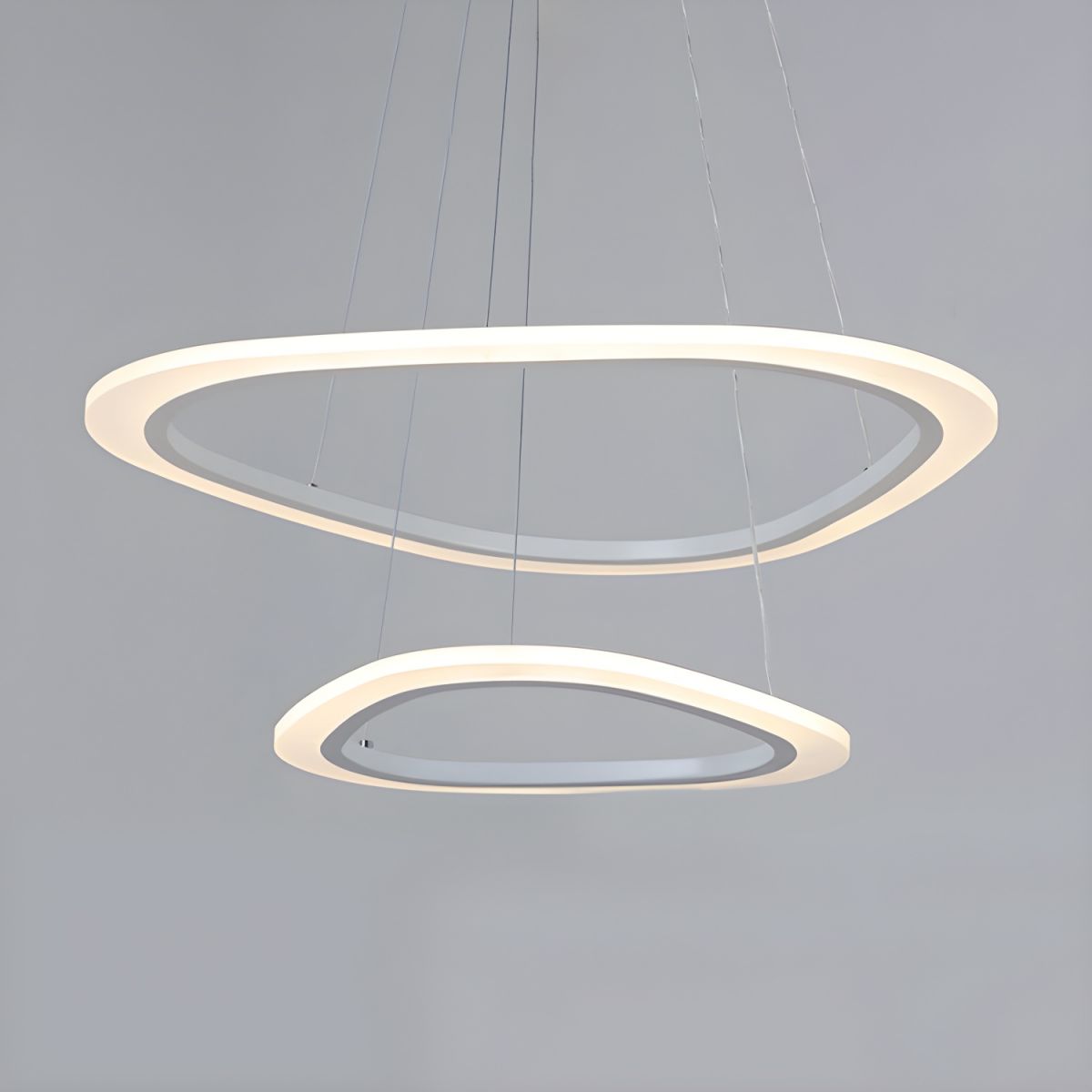 Remote-Controlled Luxury LED Ring Chandelier 2 rings Norenza