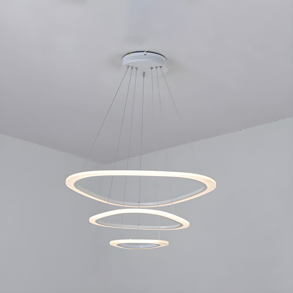 Remote-Controlled Luxury LED Ring Chandelier 3 rings Norenza