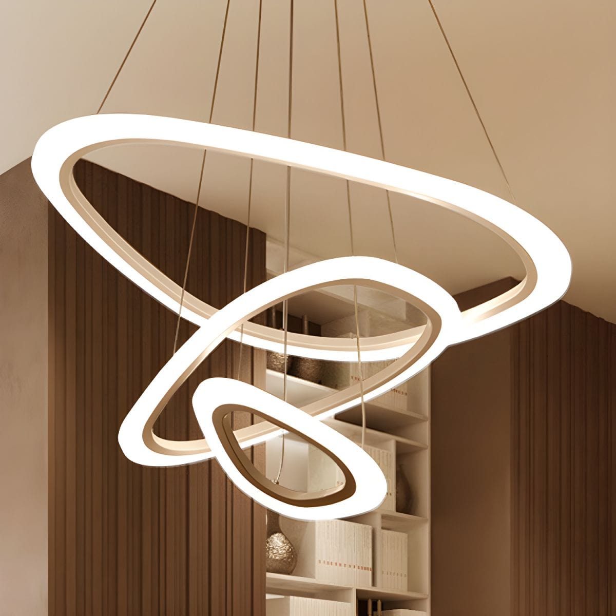 Remote-Controlled Luxury LED Ring Chandelier Norenza