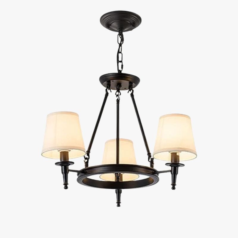 Retro American Ceiling Lamp for Home Living Room Dining Decor Black / 3 lights Norenza