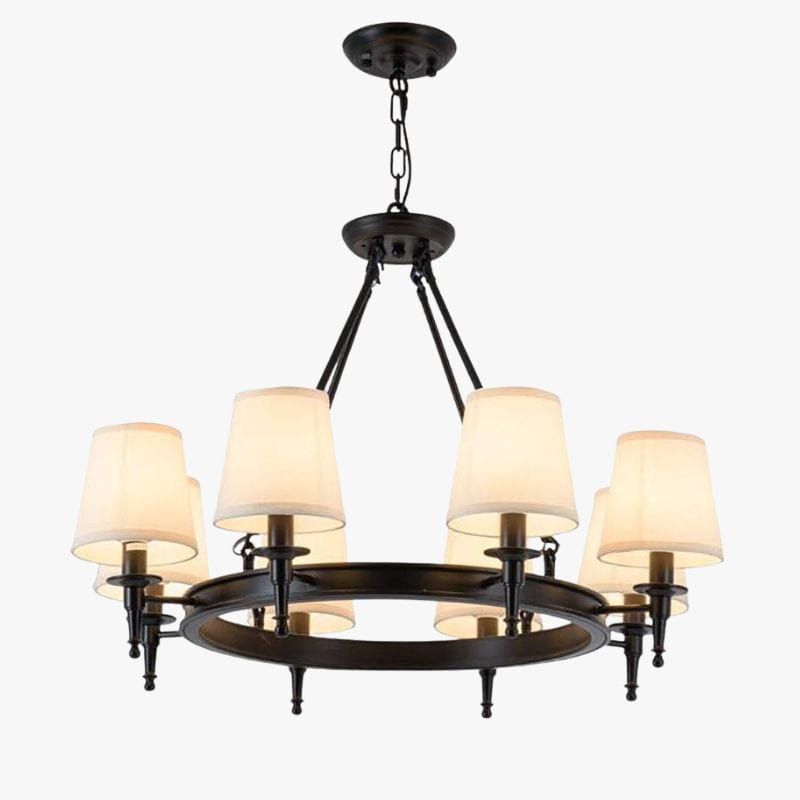 Retro American Ceiling Lamp for Home Living Room Dining Decor Black / 8 lights Norenza