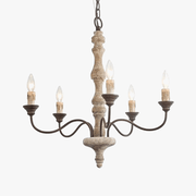 Retro American French Wooden Chandelier for Home & Restaurant Norenza