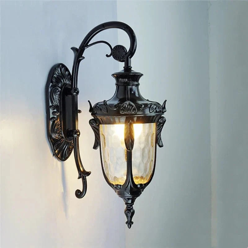 Retro American Style Waterproof Outdoor Wall Sconce Black Norenza