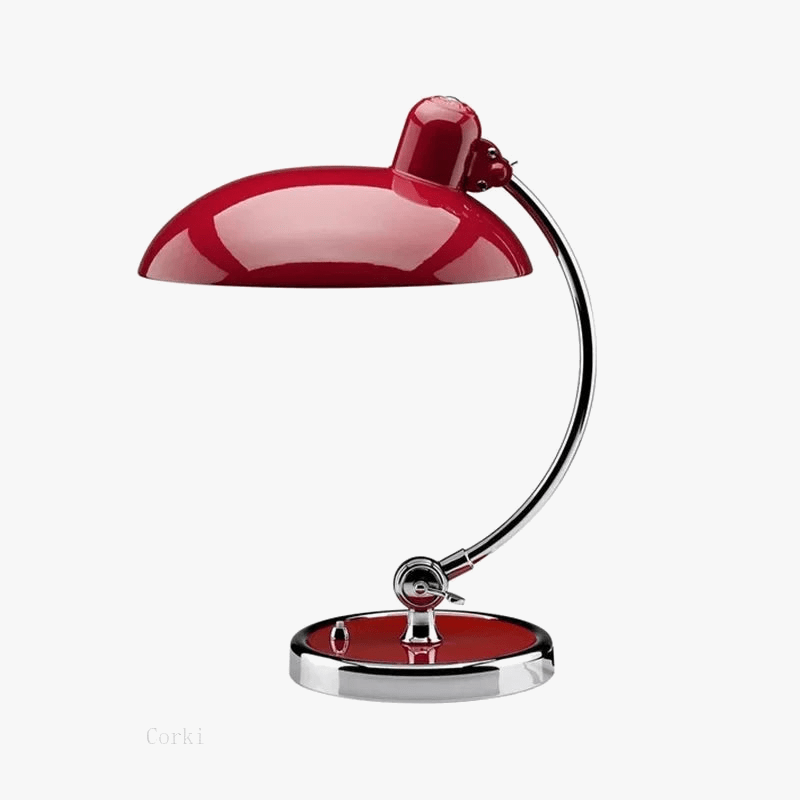 Retro Danish Design Desk Lamp with Flexible Swing Arm Red Norenza