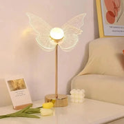Retro Gold Acrylic Butterfly Table Lamp - LED Desk & Decor Light G Norenza