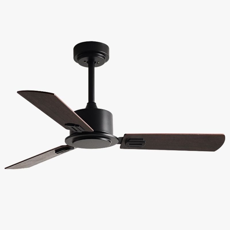 Retro Industrial Ceiling Fan Without Light and Remote Control Black / 3 blades Norenza