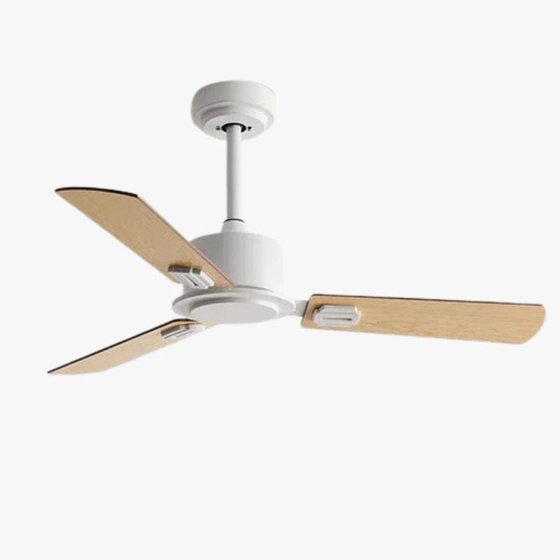 Retro Industrial Ceiling Fan Without Light and Remote Control White / 3 blades Norenza