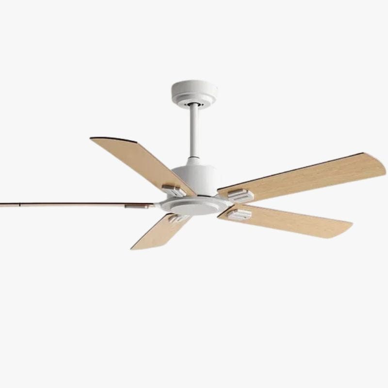 Retro Industrial Ceiling Fan Without Light and Remote Control White / 5 blades Norenza