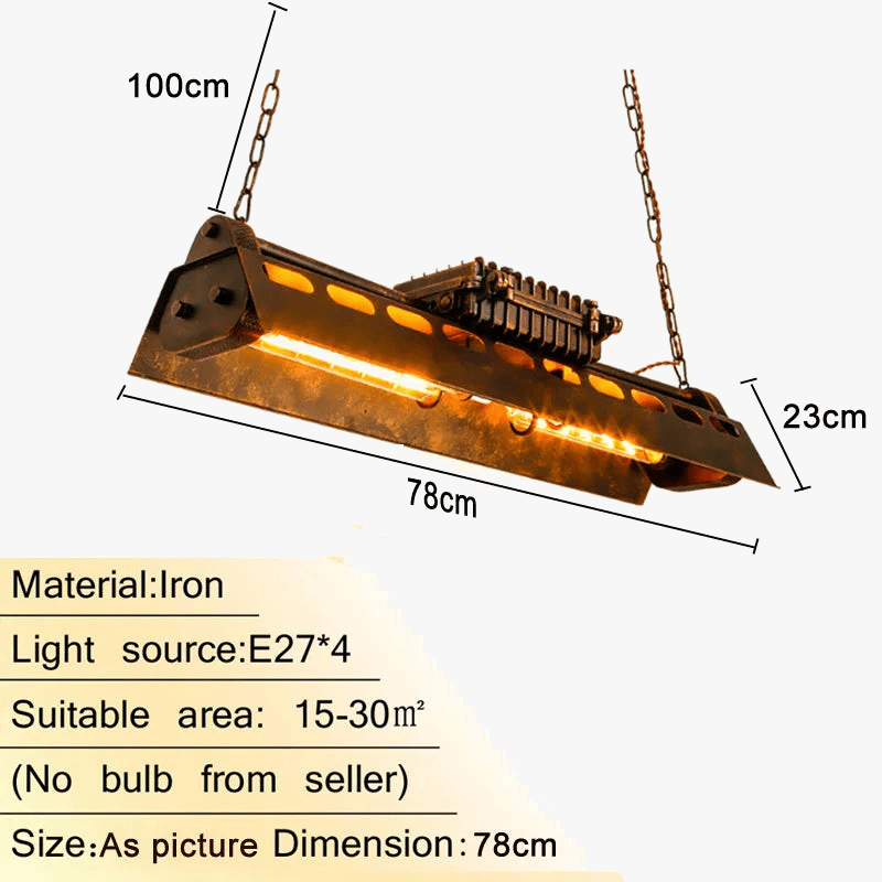 Retro Industrial Loft Style Pendant Light for Bar Café Norenza