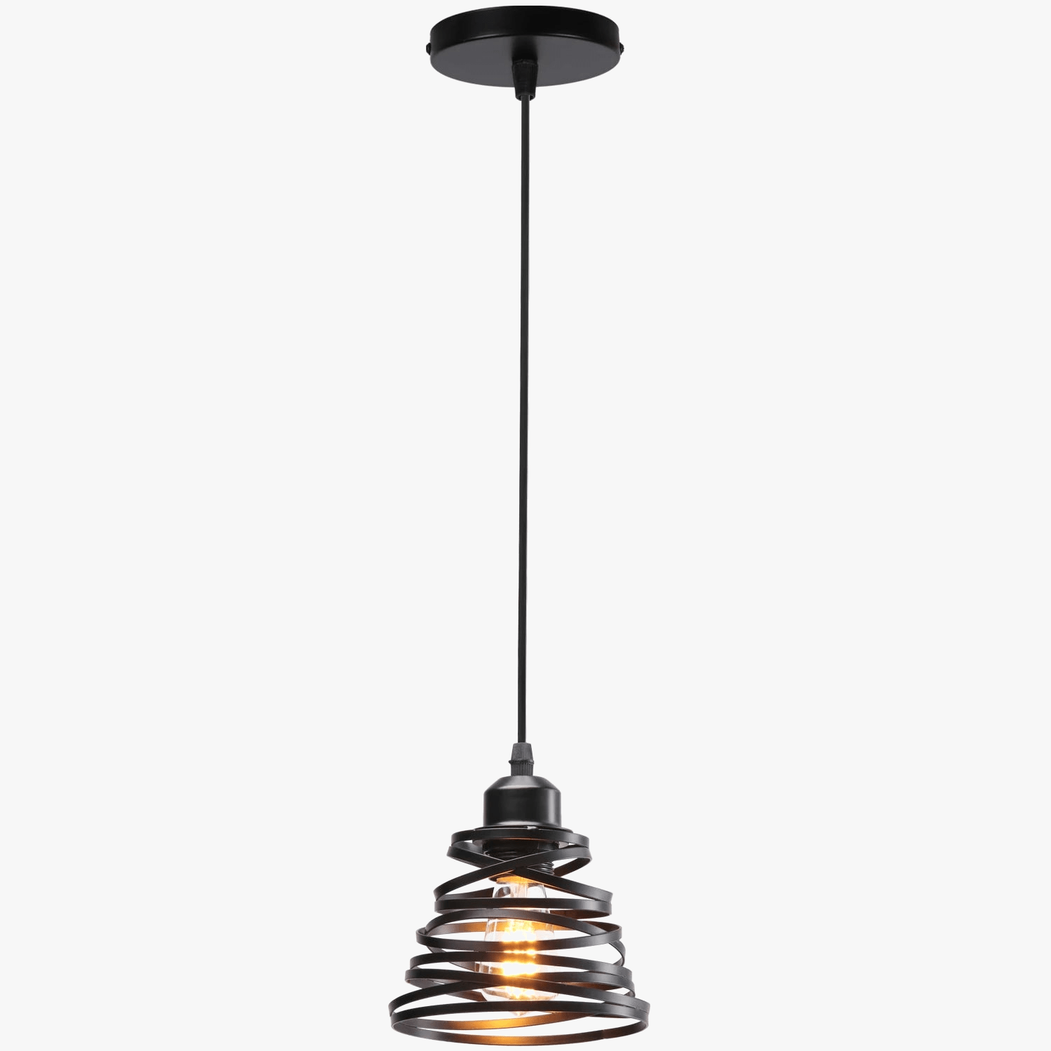 Retro Industrial Metal Cage Pendant Light for Home Decor C Norenza