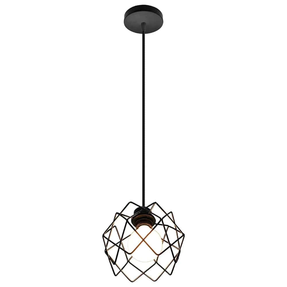 Retro Industrial Metal Cage Pendant Light for Home Decor D Norenza