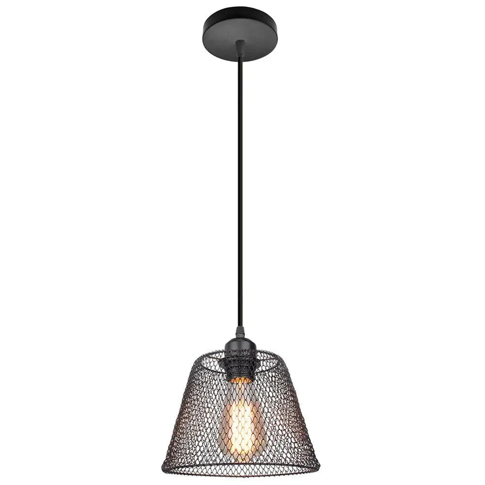 Retro Industrial Metal Cage Pendant Light for Home Decor E Norenza