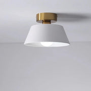Retro Iron LED Ceiling Light with Round Shade White Norenza