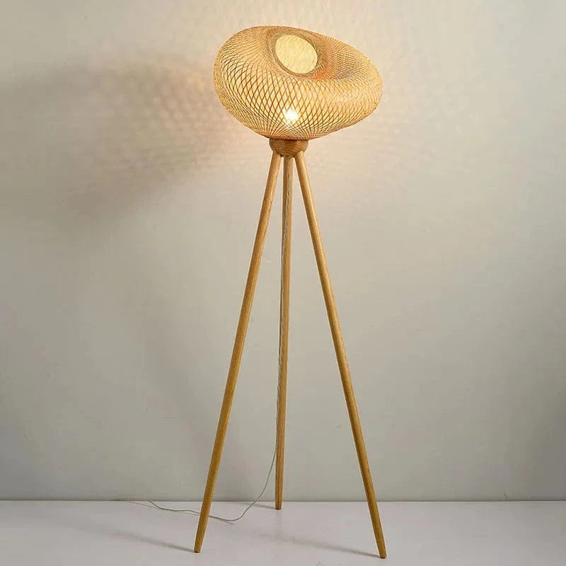 Retro Japanese Bamboo Floor Lamp for Elegant Interiors Norenza