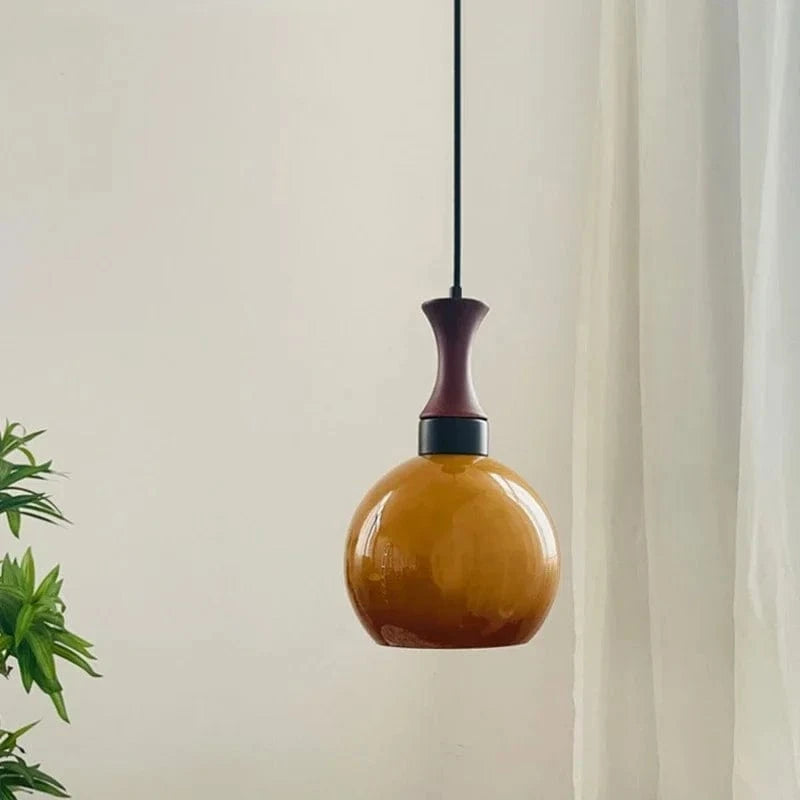 Retro Japanese Medieval Bauhaus Glass Pendant Light for Living Room, Bedroom, Office, Bar Small - 7" Norenza