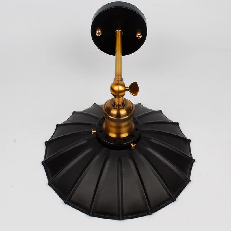 Retro LED Wall Sconce with Metal Tile Shade for Home Norenza