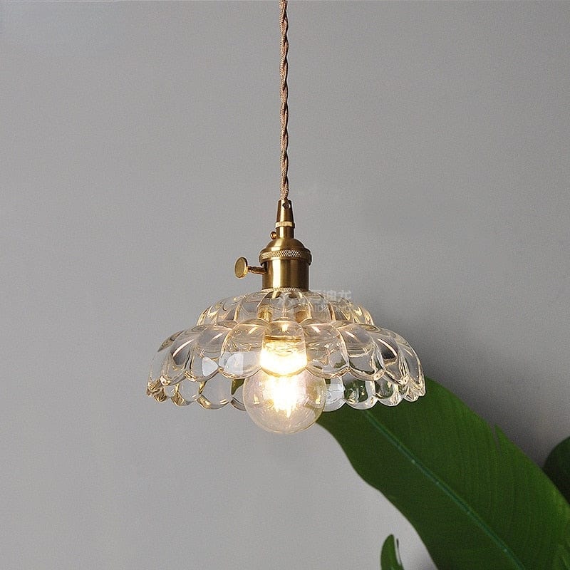 Retro Lodge Glass Shade Pendant Light Norenza