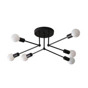 Retro Metal Ceiling Light Fixture with Multiple Bulbs 6 lamps Norenza