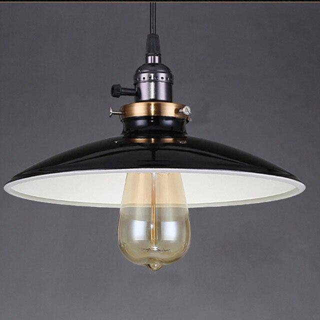 Retro Metal LED Pendant Light Fixture Black Norenza