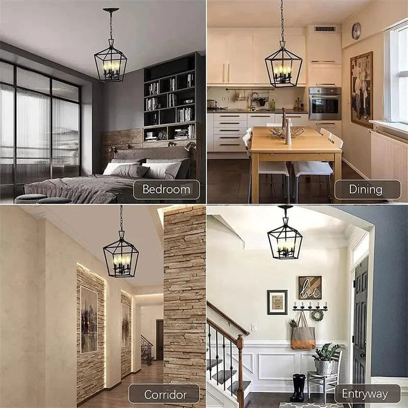 Retro Minimalist American Farmhouse Restaurant Chandelier for Kitchen, Hallway, and Bedroom Norenza