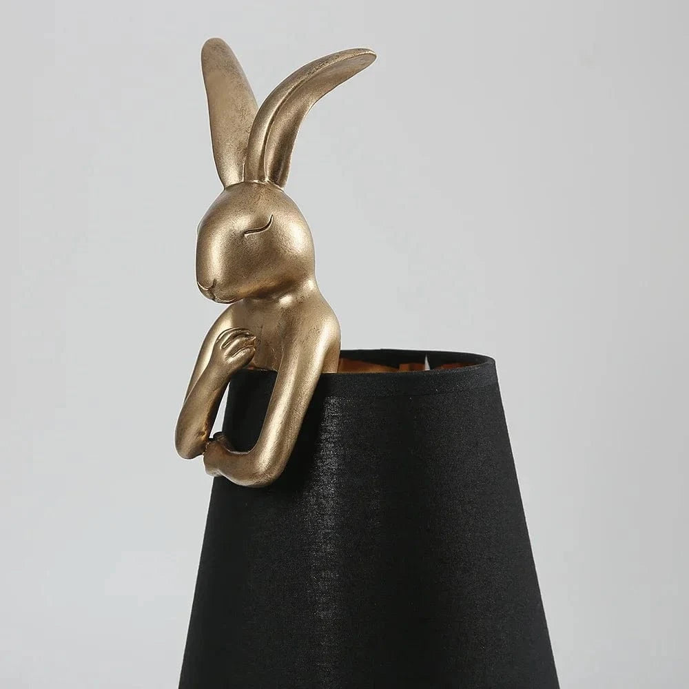 Retro Rabbit Desk Lamp in Resin for Home Decor Norenza