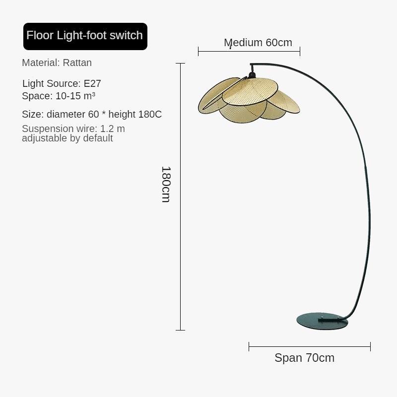 Retro Woven Rattan Floor Lamp - Chinese Design for Home Decor Norenza