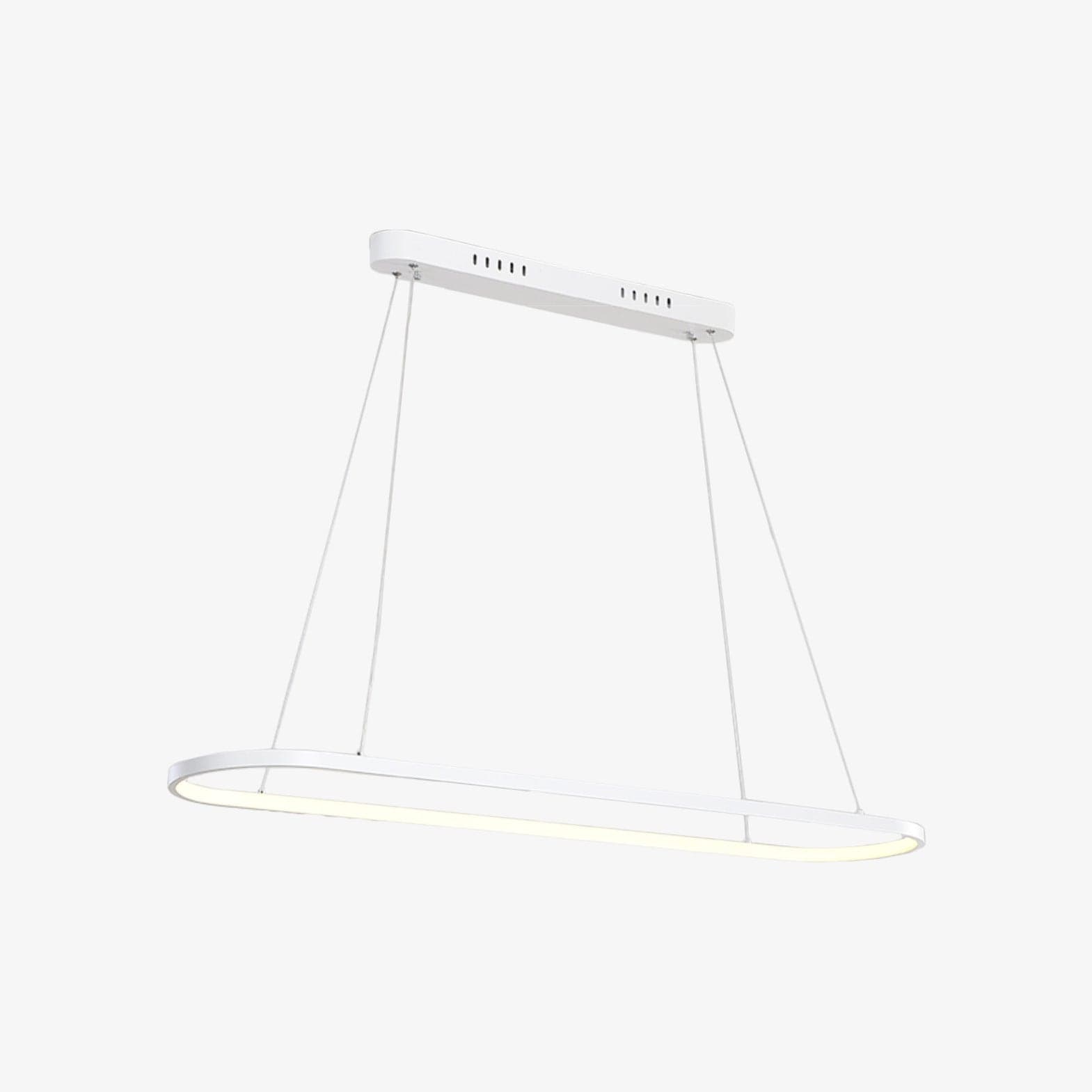 Round Aluminum LED Pendant Light White / 27.6" × 8.3" (70×21 cm) Norenza