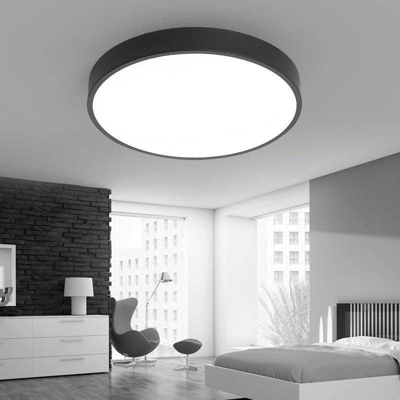 Round and Flat LED Ceiling Light (Multiple Sizes) Black / 12" (30 cm) Norenza