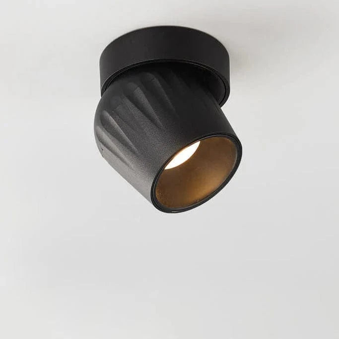 Round Design LED Downlight Spotlights Black Norenza