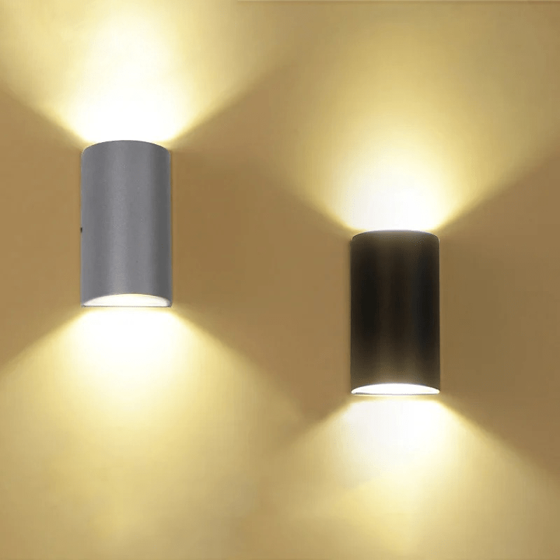 Round Design LED Outdoor Wall Sconce in Aluminum Norenza
