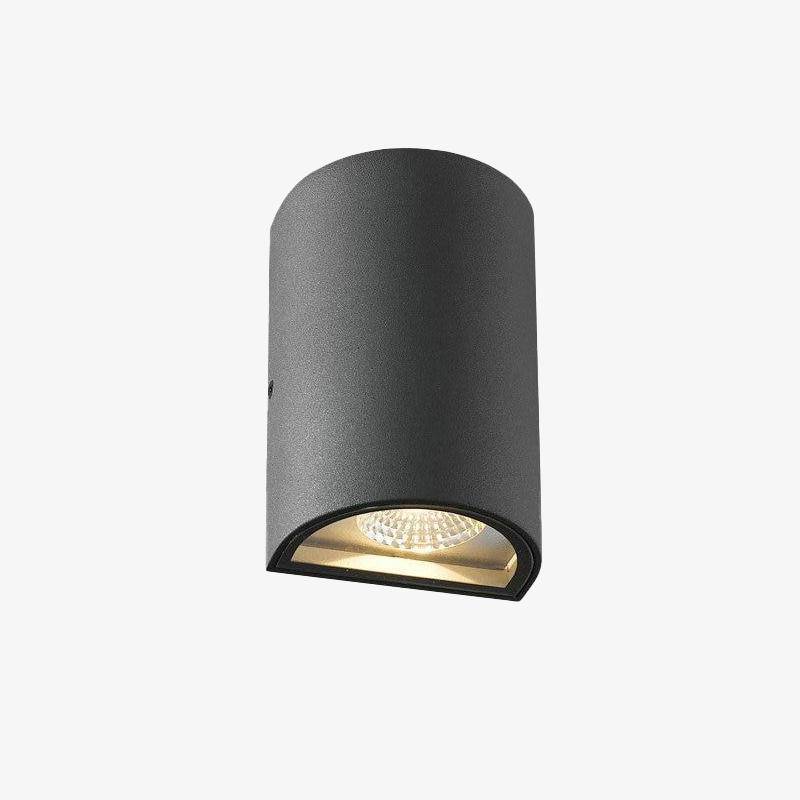 Round Design LED Outdoor Wall Sconce in Aluminum Norenza
