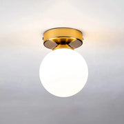Round Frosted Glass Ceiling Light Fixture A / Gold Norenza
