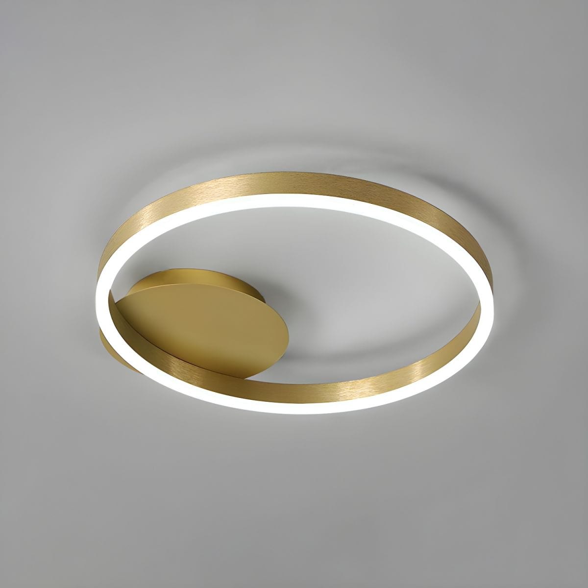 Round Gold LED Ceiling Light with Creative Acrylic Shade 1 Norenza
