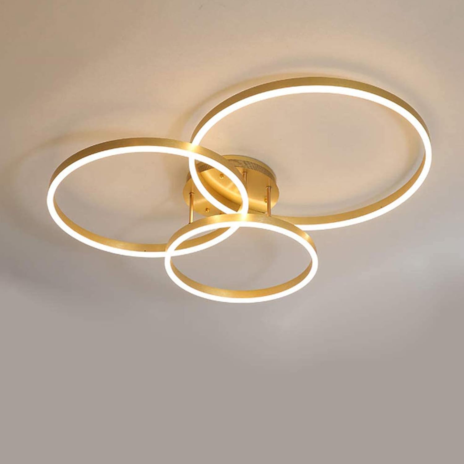 Round Gold LED Ceiling Light with Creative Acrylic Shade Norenza