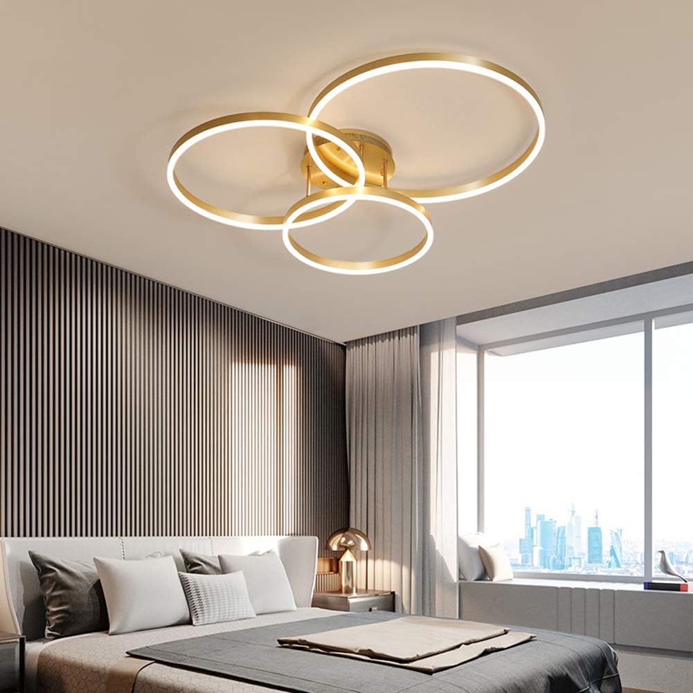Round Gold LED Ceiling Light with Creative Acrylic Shade Norenza