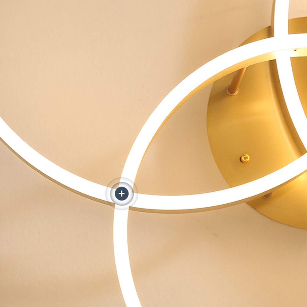 Round Gold LED Ceiling Light with Creative Acrylic Shade Norenza