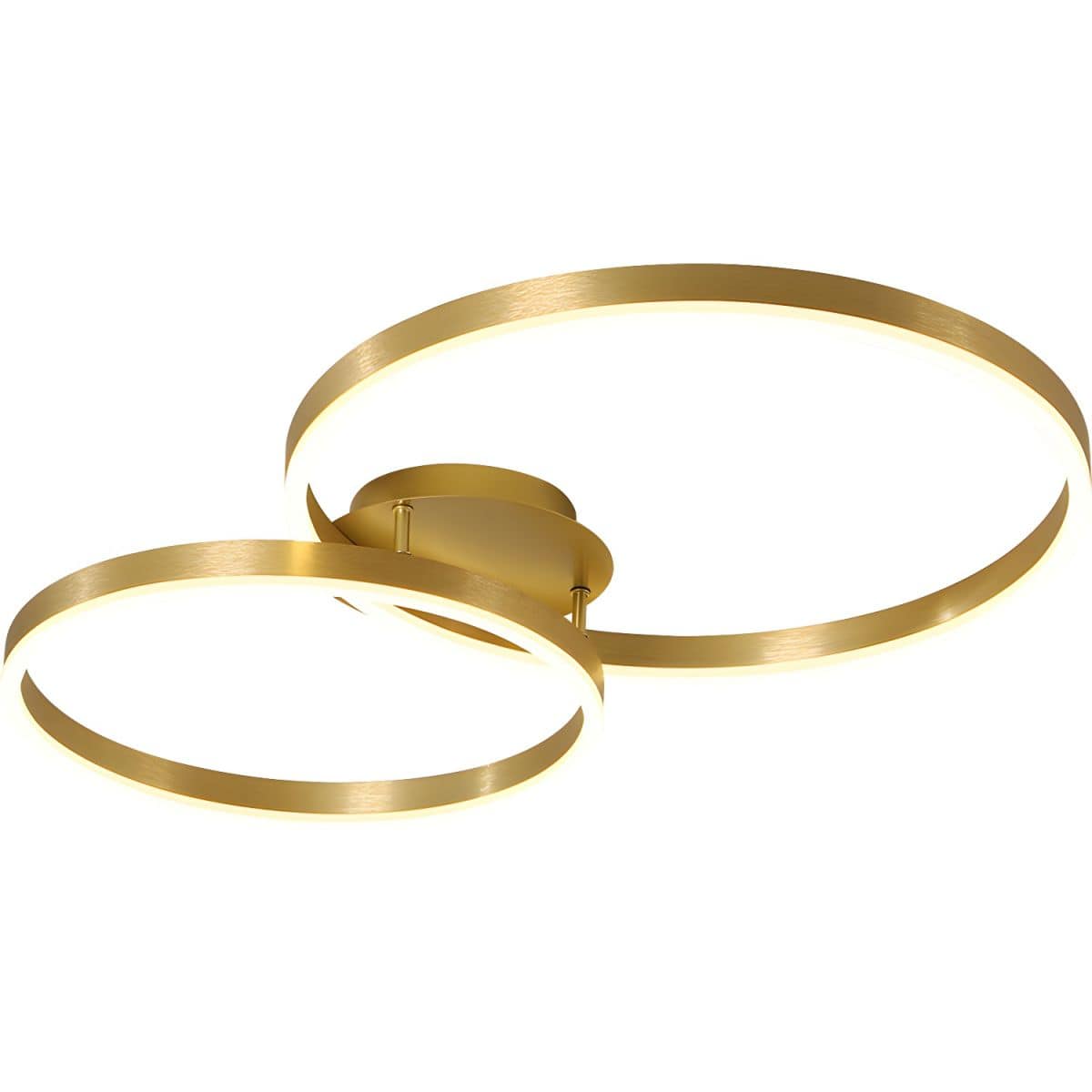Round Gold LED Ceiling Light with Creative Acrylic Shade Norenza