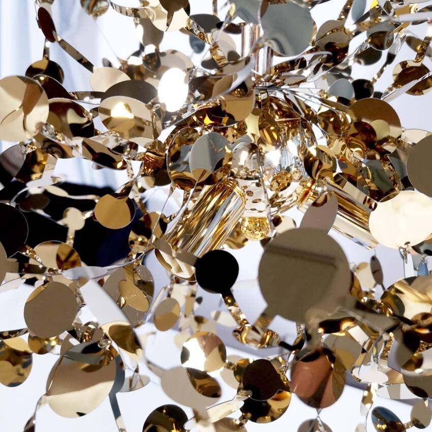 Round Leaf Chrome Tree Design Chandelier Norenza