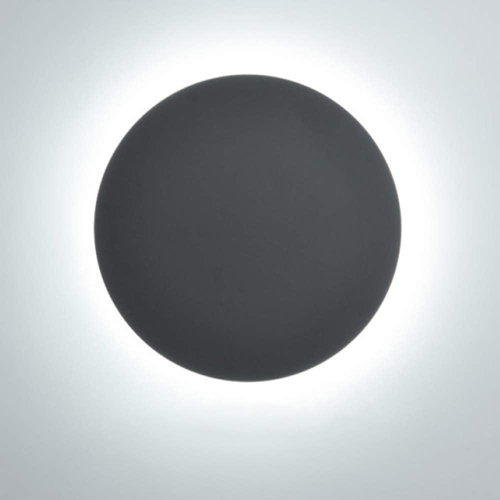 Round LED Eclipse Wall Sconce (Single Unit) Black Norenza