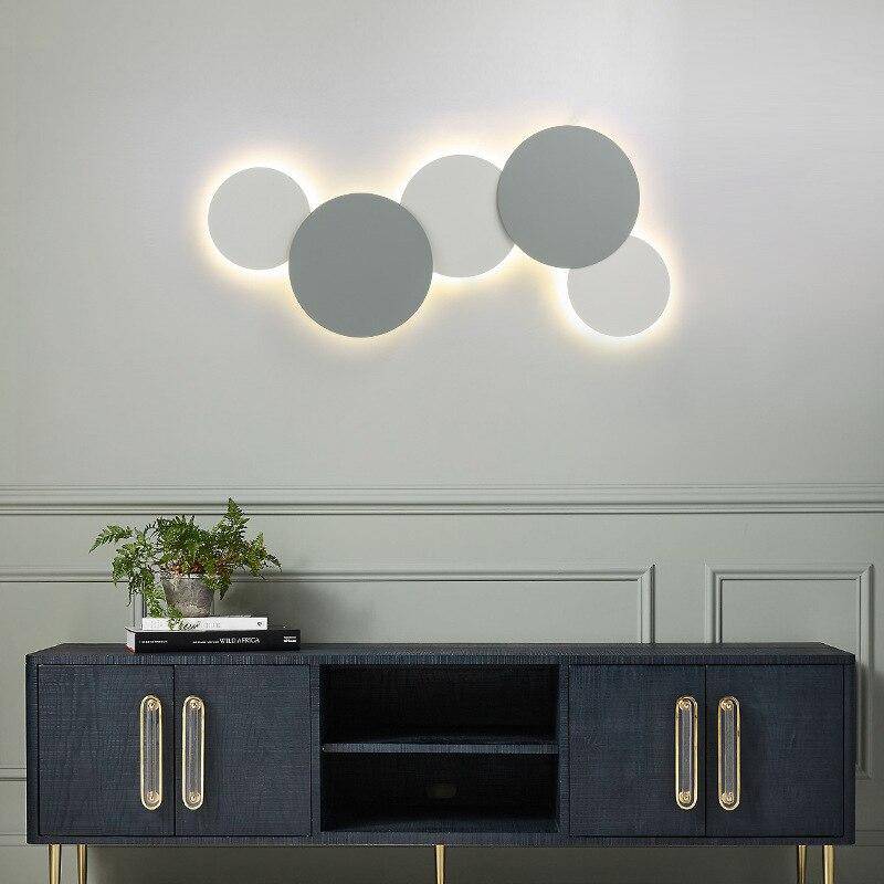 Round LED Eclipse Wall Sconce (Single Unit) Gray Norenza