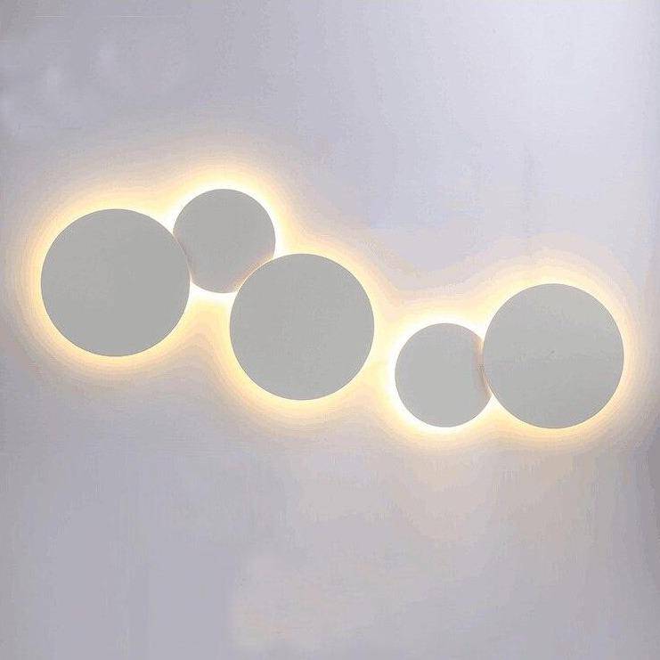 Round LED Eclipse Wall Sconce (Single Unit) White Norenza