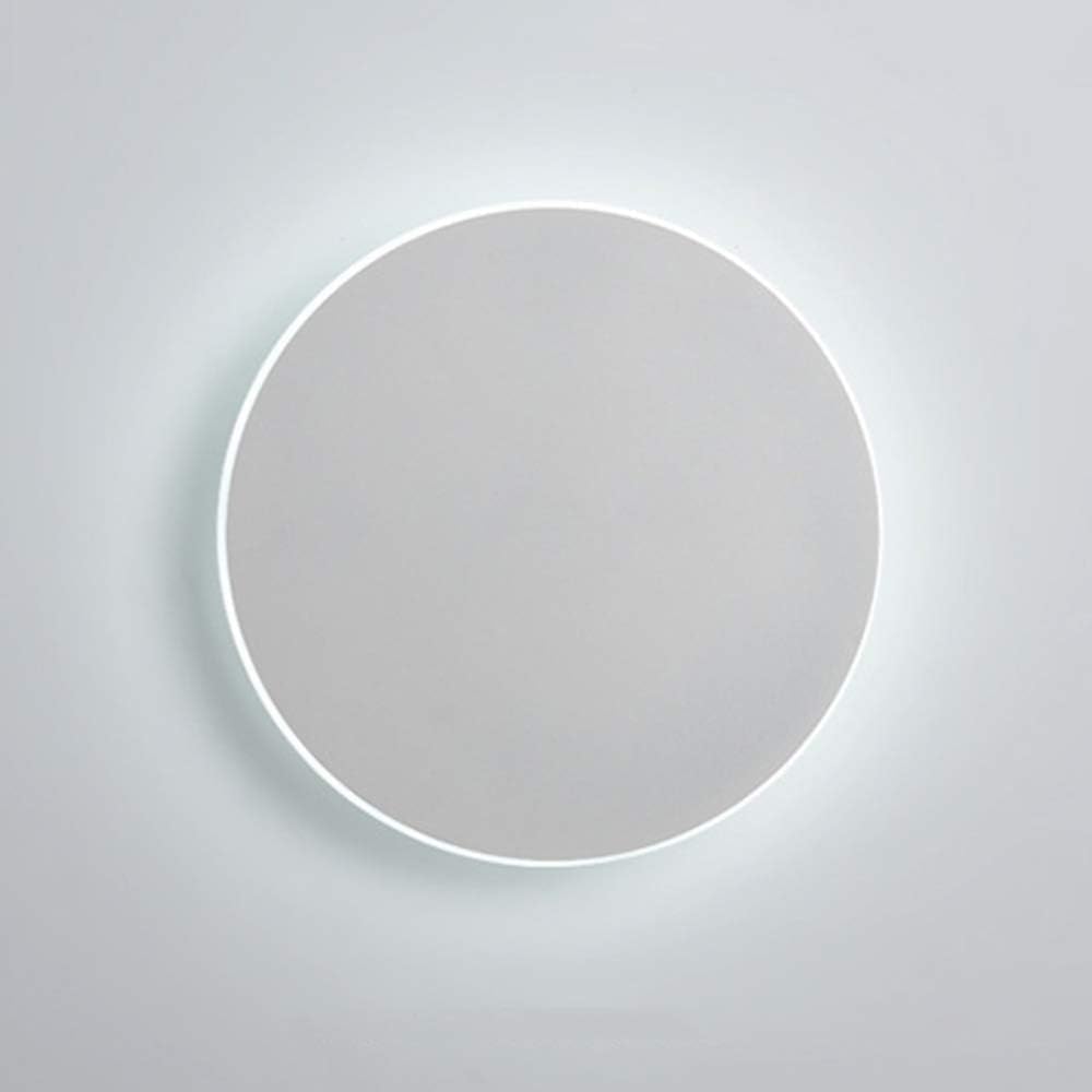 Round LED Eclipse Wall Sconce (Single Unit) White Norenza