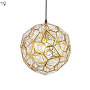 Round LED Hole Pendant Light Fixture Gold Norenza