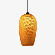 Round LED Rattan Pendant Light in Various Shapes A Norenza